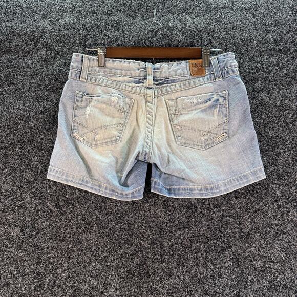 BKE Buckle Star Stretch BWX227 Distressed Denim Jean Shorts 27 - Picture 2 of 7